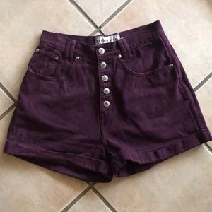 Anchor Blue high waisted shorts